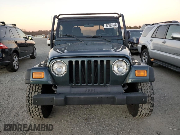 2005 Jeep Wrangler SE with VIN 1J4FA29155P363501, listed as a Copart auction lot 80388314 with 97,564 mi miles and Clean Title. Bid and sale history available at carsss.com. Image 5.