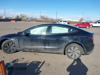 2025 Tesla Model 3 Long Range with VIN 5YJ3E1EB5SF877778, listed as a IAAI auction lot 41639595 with 8,295 mi miles and . Bid and sale history available at DreamBid. Image 13.