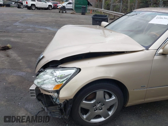 2005 Lexus LS 430 with VIN JTHBN36F255015647, listed as a IAAI auction lot 41863620 with 104,817 mi miles and . Bid and sale history available at DreamBid. Image 19.