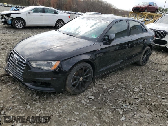 2016 Audi A3 2.0T Premium with VIN WAUB8GFF0G1028856, listed as a Copart auction lot 53307355 with 124,672 mi miles and Salvage Title. Bid and sale history available at carsss.com. Image 1.