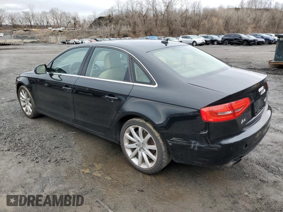 2013 Audi A4 Premium Plus с VIN WAUEFAFL1DN035597, выставлен на аукционе Copart как лот 48017165 с пробегом 173 523 миль миль и Списание • Salvage title. История ставок и продаж доступна на DreamBid. Изображение 2.