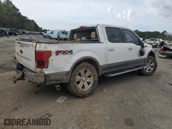 2018 Ford F-150 XL with VIN 1FTEW1EG1JFE56331, listed as a Copart auction lot 50184205 with 152,420 mi miles and Salvage Title. Bid and sale history available at carsss.com. Image 3.