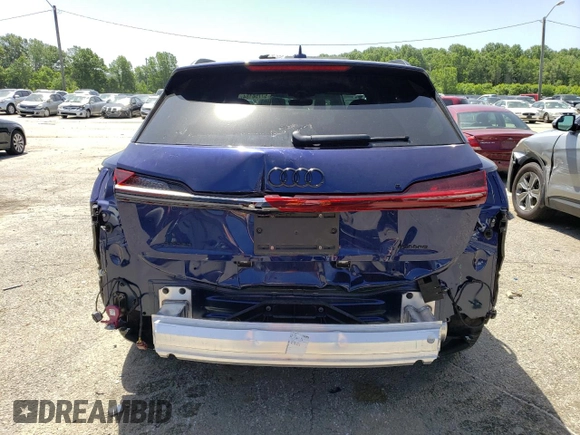 2023 Audi e-tron Premium with VIN WA1AAAGE8PB011507, listed as a Copart auction lot 57756184 with 8,497 mi miles and Clean Title. Bid and sale history available at DreamBid. Image 6.
