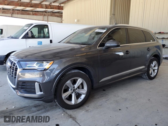 2021 Audi Q7 Premium with VIN WA1AJAF77MD029807, listed as a Copart auction lot 49939595 with 66,559 mi miles and Salvage title. Bid and sale history available at DreamBid. Image 1.