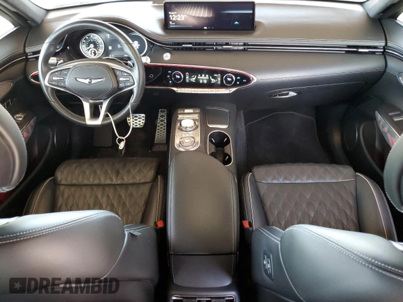 2023 Genesis GV70 Sport with VIN KMUMCDTC3PU084756, listed as a Copart auction lot 53306245 with 27,682 mi miles and Salvage Title. Bid and sale history available at DreamBid. Image 8.