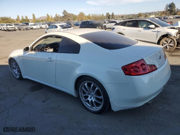 2007 Infiniti G35 Coupe with VIN JNKCV54E97M906411, listed as a Copart auction lot 75350634 with 173,667 mi miles and Salvage Title. Bid and sale history available at carsss.com. Image 2.