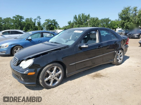 2007 Mercedes-Benz C 230 Sport with VIN WDBRF52H67A948136, listed as a Copart auction lot 62162335 with Not provided miles and Salvage title. Bid and sale history available at DreamBid. Image 1.
