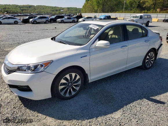 2017 Honda Accord Hybrid EX-L with VIN JHMCR6F54HC019958, listed as a Copart auction lot 51985465 with 49,079 mi miles and Salvage Title. Bid and sale history available at carsss.com. Image 1.