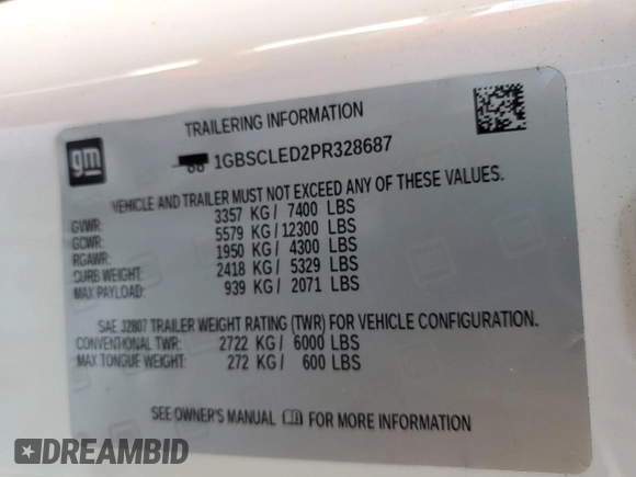 2023 Chevrolet Tahoe with VIN 1GBSCLED2PR328687, listed as a Copart auction lot 55007205 with 23,366 mi miles and Non repairable. Bid and sale history available at DreamBid. Image 14.