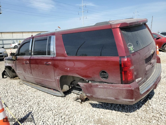 2017 Chevrolet Suburban Premier with VIN 1GNSKJKC5HR136087, listed as a Copart auction lot 48856185 with 89,536 mi miles and Salvage Title. Bid and sale history available at carsss.com. Image 2.