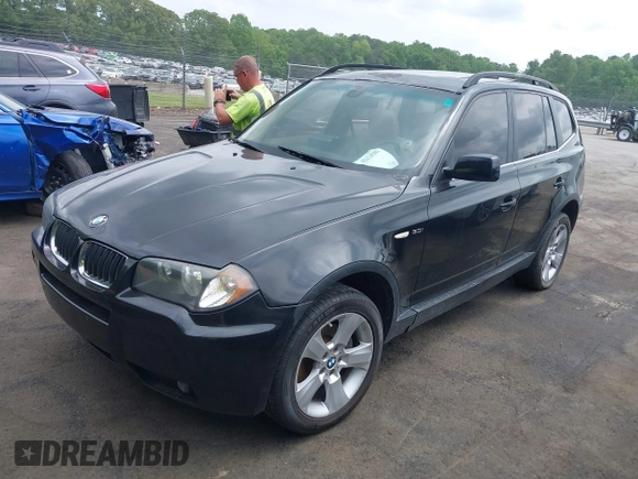 2006 BMW X3 3.0i with VIN WBXPA93456WG81492, listed as a IAAI auction lot 42134301 with 172,554 mi miles. Bid and sale history available at carsss.com. Image 2.