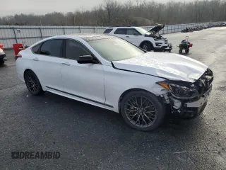 2018 Genesis G80 Sport with VIN KMHGN4JB7JU268654, listed as a Copart auction lot 85464304 with 72,385 mi miles and Salvage Title. Bid and sale history available at DreamBid. Image 4.