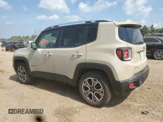 2015 Jeep Renegade Limited with VIN ZACCJBDT0FPB57606, listed as a Copart auction lot 60677505 with 61,209 mi miles and Salvage title. Bid and sale history available at DreamBid. Image 2.