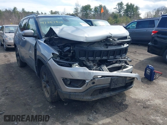 2020 Jeep Compass Latitude with VIN 3C4NJDBB1LT127856, listed as a IAAI auction lot 41867905 with 90,468 mi miles. Bid and sale history available at carsss.com. Image 6.