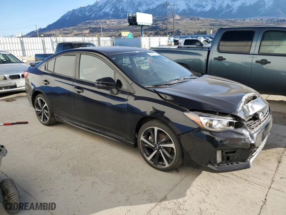 2021 Subaru Impreza Sport with VIN 4S3GKAM60M3605010, listed as a Copart auction lot 46647044 with 0 mi miles and Salvage Title. Bid and sale history available at carsss.com. Image 4.