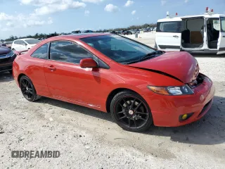 2008 Honda Civic Cpe Si with VIN 2HGFG21508H709306, listed as a Copart auction lot 44902065 with 166,408 mi miles and Salvage Title. Bid and sale history available at carsss.com. Image 4.
