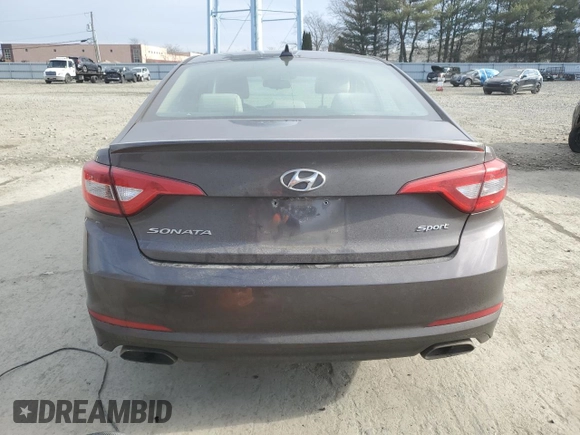 2017 Hyundai Sonata Sport with VIN 5NPE34AF7HH449293, listed as a Copart auction lot 46923095 with 83,187 mi miles and Salvage Title. Bid and sale history available at DreamBid. Image 6.