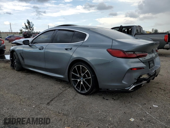 2021 BMW 8 Series M850i with VIN WBAGV8C01MCF75867, listed as a Copart auction lot 62779863 with 24,033 mi miles and . Bid and sale history available at DreamBid. Image 2.