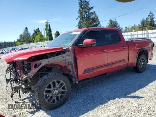 2022 Toyota Tundra Platinum Hybrid с VIN 5TFNC5EC0NX001922, выставлен на аукционе Copart как лот 55585855 с пробегом 70 466 миль миль и Списание • Salvage title. История ставок и продаж доступна на DreamBid. Изображение 1.