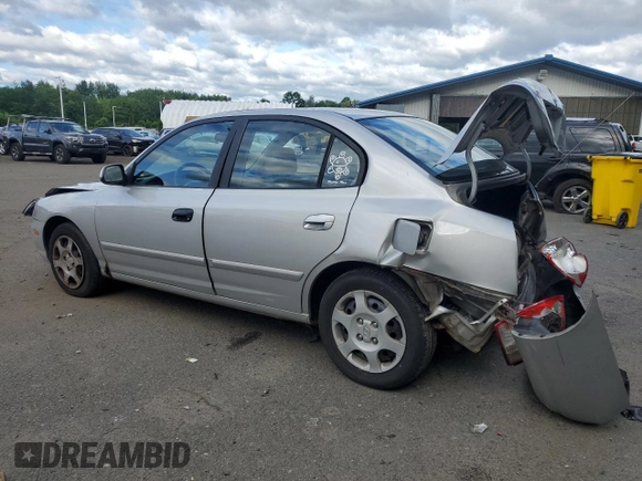 2001 Hyundai Elantra GLS with VIN KMHDN45D01U241519, listed as a Copart auction lot 61551095 with 201,343 mi miles and Salvage title. Bid and sale history available at DreamBid. Image 2.