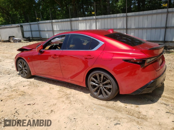 2025 Lexus IS 350 F Sport with VIN JTHBZ1B26S5084039, listed as a Copart auction lot 57502865 with 9,647 mi miles and Salvage title. Bid and sale history available at DreamBid. Image 2.