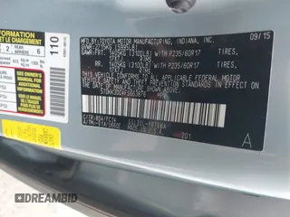 2015 Toyota Sienna LE AAS with VIN 5TDKK3DC4FS663876, listed as a IAAI auction lot 42155091 with 82,602 mi miles and . Bid and sale history available at DreamBid. Image 9.