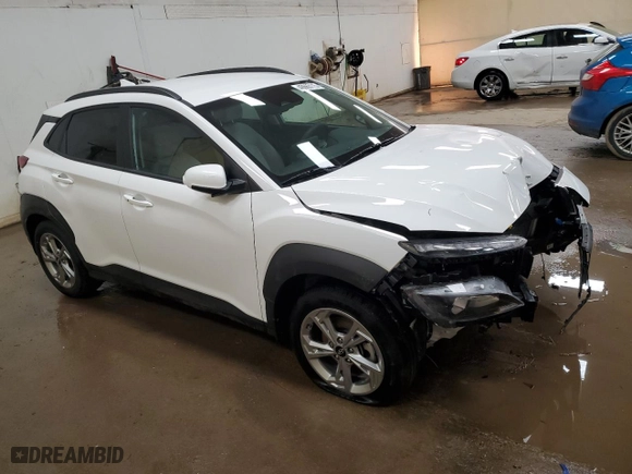 2023 Hyundai Kona SEL with VIN KM8K6CAB1PU049814, listed as a Copart auction lot 46665115 with 8,986 mi miles and Non Repairable. Bid and sale history available at carsss.com. Image 4.