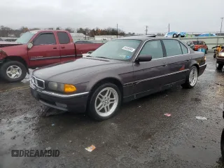 1997 BMW 7 Series 740il with VIN WBAGJ8329VDM00157, listed as a Copart auction lot 84459384 with 179,307 mi miles and Clean Title. Bid and sale history available at carsss.com. Image 1.