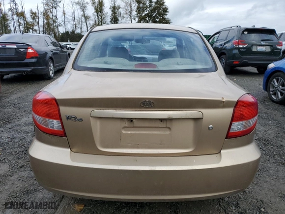 2005 Kia Rio with VIN KNADC125256398384, listed as a Copart auction lot 73652324 with 129,624 mi miles and Clean Title. Bid and sale history available at carsss.com. Image 6.