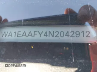 2022 Audi Q5 S line Premium Plus with VIN WA1EAAFY4N2042912, listed as a IAAI auction lot 42673244 with 32,597 mi miles and . Bid and sale history available at DreamBid. Image 21.