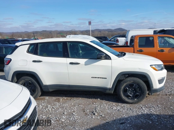 2018 Jeep Compass Sport with VIN 3C4NJCABXJT263332, listed as a IAAI auction lot 41554259 with 91,156 mi miles and . Bid and sale history available at DreamBid. Image 13.