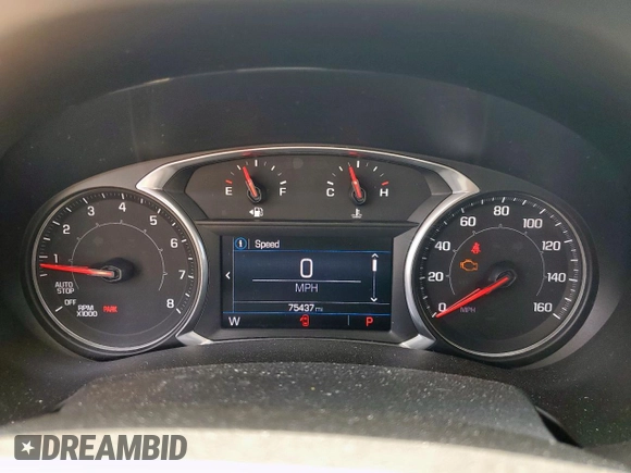 2019 GMC Terrain SLE with VIN 3GKALMEV4KL371695, listed as a Copart auction lot 63413825 with 75,437 mi miles and Salvage title. Bid and sale history available at DreamBid. Image 9.