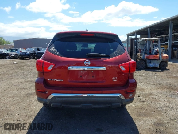 2018 Nissan Pathfinder SV with VIN 5N1DR2MM2JC640660, listed as a IAAI auction lot 41755834 with 76,801 mi miles and . Bid and sale history available at DreamBid. Image 16.