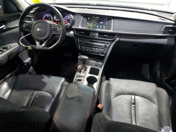 2016 Kia Optima SX Turbo with VIN 5XXGW4L28GG050137, listed as a Copart auction lot 45920845 with 90,664 mi miles and Salvage Title. Bid and sale history available at carsss.com. Image 8.
