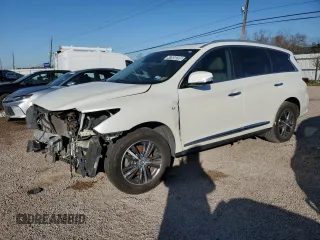 2019 Infiniti QX60 Luxe z VIN 5N1DL0MN0KC506309, wystawiony jako Copart lot #47850205 z przebiegiem 85 596 mil mil oraz Czysty tytuł • Clean title. Historia ofert i sprzedaży dostępna na DreamBid. Obrazek 1.