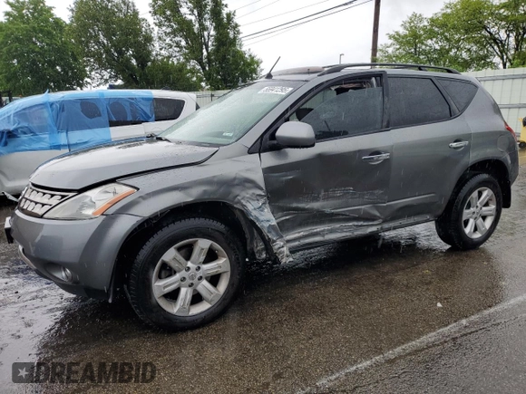 2007 Nissan Murano SL с VIN JN8AZ08T47W527186, выставлен на аукционе Copart как лот 55941295 с пробегом 117 495 миль миль и Списание • Salvage title. История ставок и продаж доступна на DreamBid. Изображение 1.