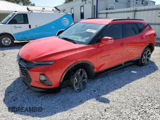 2019 Chevrolet Blazer RS z VIN 3GNKBERS2KS689711, wystawiony jako Copart lot #52460175 z przebiegiem 86 712 mil mil oraz Szkoda całkowita • Salvage title. Historia ofert i sprzedaży dostępna na DreamBid. Obrazek 1.