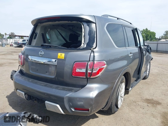 2018 Nissan Armada SL with VIN JN8AY2ND1JX001885, listed as a IAAI auction lot 42095487 with Not Provided miles and . Bid and sale history available at DreamBid. Image 4.