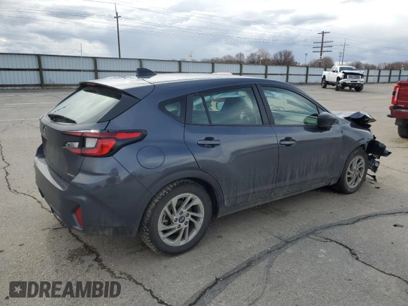 2024 Subaru Impreza with VIN JF1GUABCXR8886106, listed as a Copart auction lot 49258025 with 5,600 mi miles and Salvage title. Bid and sale history available at DreamBid. Image 3.