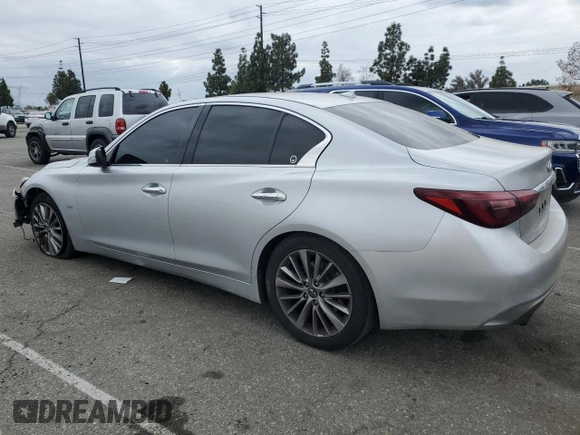 2019 Infiniti Q50 Luxe with VIN JN1EV7AP5KM519698, listed as a Copart auction lot 53374145 with 80,202 mi miles and Salvage title. Bid and sale history available at DreamBid. Image 2.