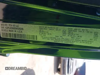 2025 Jeep Wrangler Sahara z VIN 1C4PJXEN9SW529245, wystawiony jako IAAI lot #42446327 z przebiegiem 8 058 mil mil oraz . Historia ofert i sprzedaży dostępna na DreamBid. Obrazek 9.