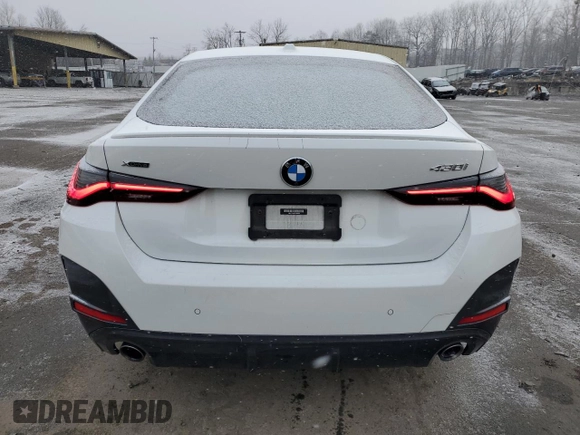 2023 BMW 4 Series 430i xDrive with VIN WBA73AV03PFP03200, listed as a Copart auction lot 87922935 with 44,003 mi miles and Salvage title. Bid and sale history available at DreamBid. Image 6.