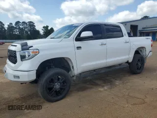 2020 Toyota Tundra Platinum z VIN 5TFAY5F10LX881014, wystawiony jako Copart lot #53311975 z przebiegiem 134 609 mil mil oraz Szkoda całkowita • Salvage title. Historia ofert i sprzedaży dostępna na DreamBid. Obrazek 1.
