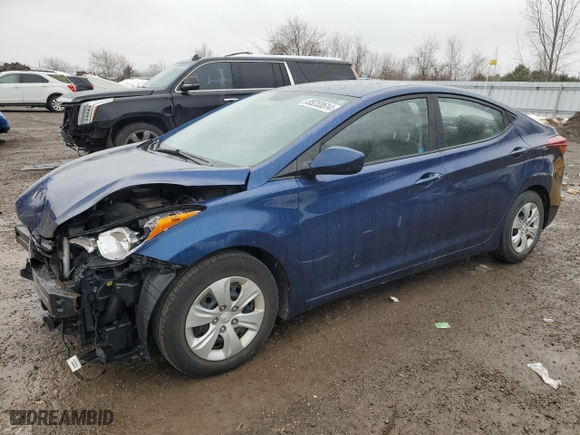 2016 Hyundai Elantra SE with VIN 5NPDH4AE1GH662002, listed as a Copart auction lot 85233514 with 144,743 mi miles and Salvage Title. Bid and sale history available at carsss.com. Image 1.