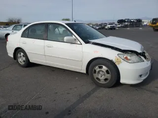 2005 Honda Civic with VIN JHMES96625S012449, listed as a Copart auction lot 51875435 with 166,452 mi miles and Salvage Title. Bid and sale history available at DreamBid. Image 4.