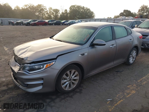 2018 Kia Optima LX with VIN 5XXGT4L39JG269147, listed as a IAAI auction lot 40743582 with 95,283 mi miles and . Bid and sale history available at DreamBid. Image 2.