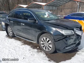 2014 Acura MDX Tech Pkg with VIN 5FRYD4H49EB010409, listed as a IAAI auction lot 41344123 with 118,066 mi miles. Bid and sale history available at carsss.com. Image 1.