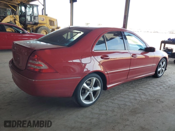 2005 Mercedes-Benz C 230 Kompressor with VIN WDBRF40J85F723023, listed as a Copart auction lot 58269855 with 144,597 mi miles and Clean title. Bid and sale history available at DreamBid. Image 3.