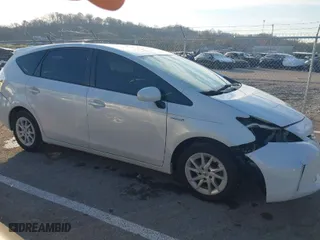 2013 Toyota Prius v Two with VIN JTDZN3EU2D3203031, listed as a IAAI auction lot 41013249 with 145,247 mi miles. Bid and sale history available at carsss.com. Image 1.