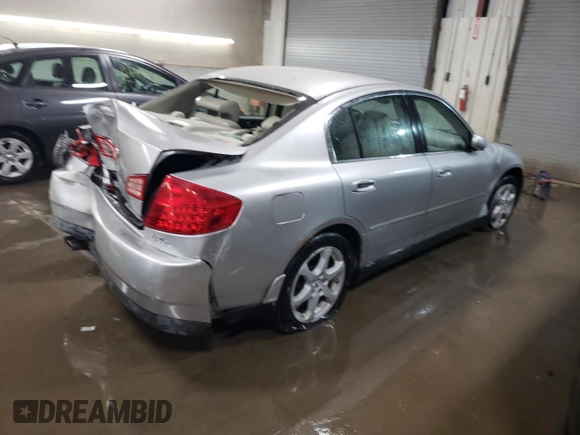 2004 Infiniti G35 w/Leather z VIN JNKCV51FX4M703276, wystawiony jako Copart lot #76918474 z przebiegiem 87 284 mil mil oraz Szkoda całkowita • Salvage title. Historia ofert i sprzedaży dostępna na DreamBid. Obrazek 3.